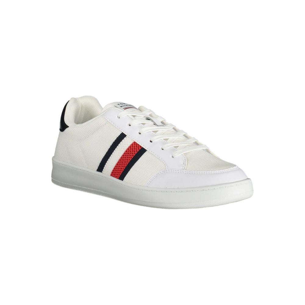Tommy Hilfiger – Weiße Polyester-Sneaker