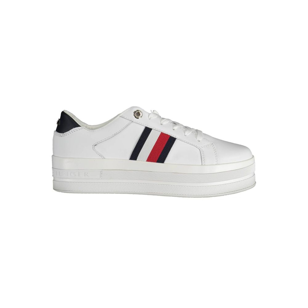 Tommy Hilfiger – Weiße Polyester-Sneaker