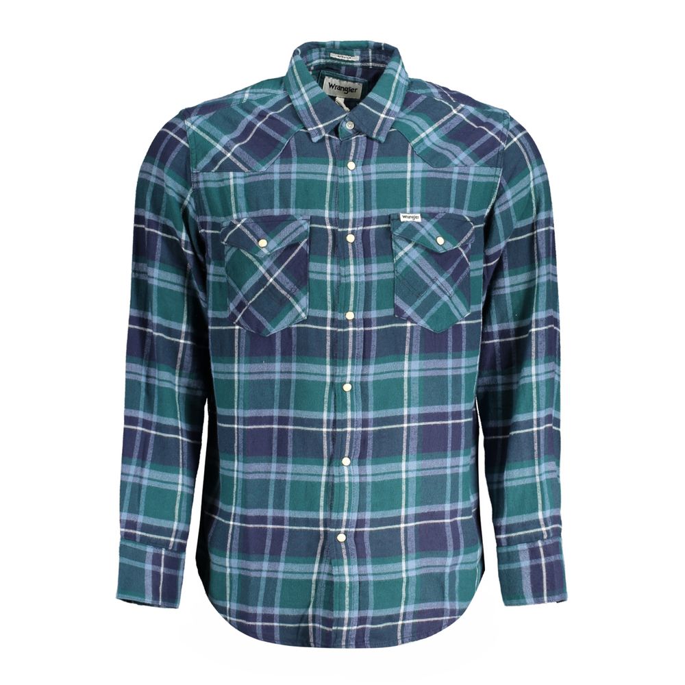 Wrangler – Grünes Baumwollhemd