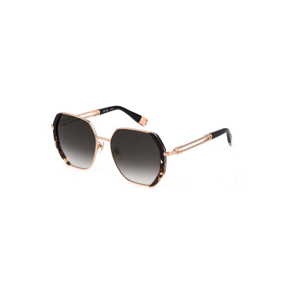 Furla Goldfarbene Metall-Sonnenbrille für Damen