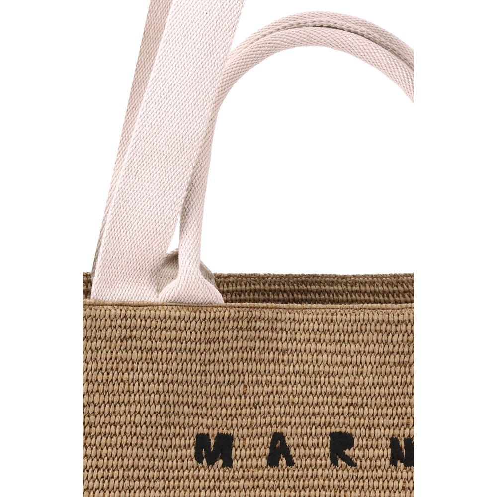 Marni Tragetasche mit Raffia-Effekt