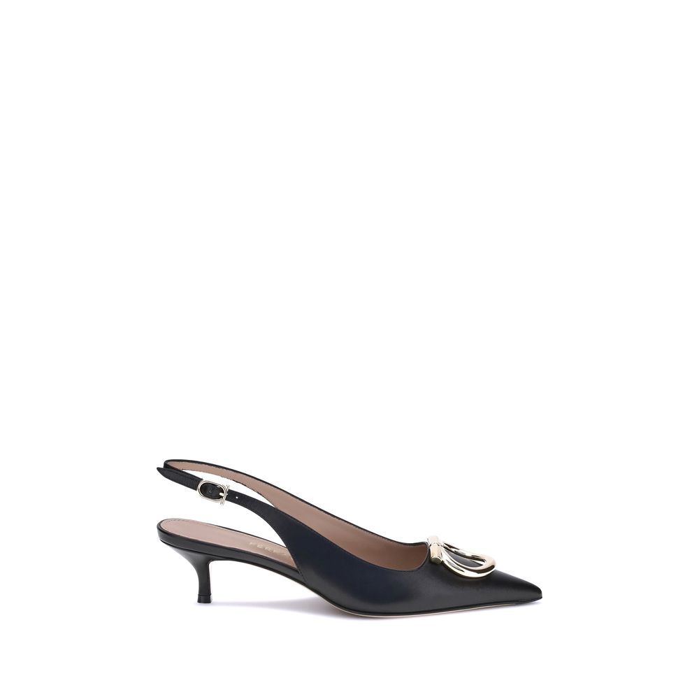Ferragamo Gancini Slingback-Pumps