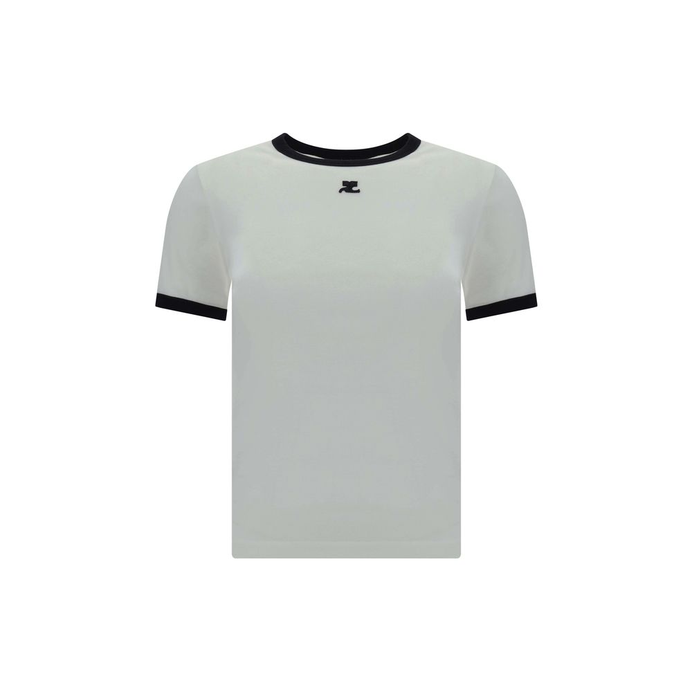 T-Shirt mit Courrèges-Logo