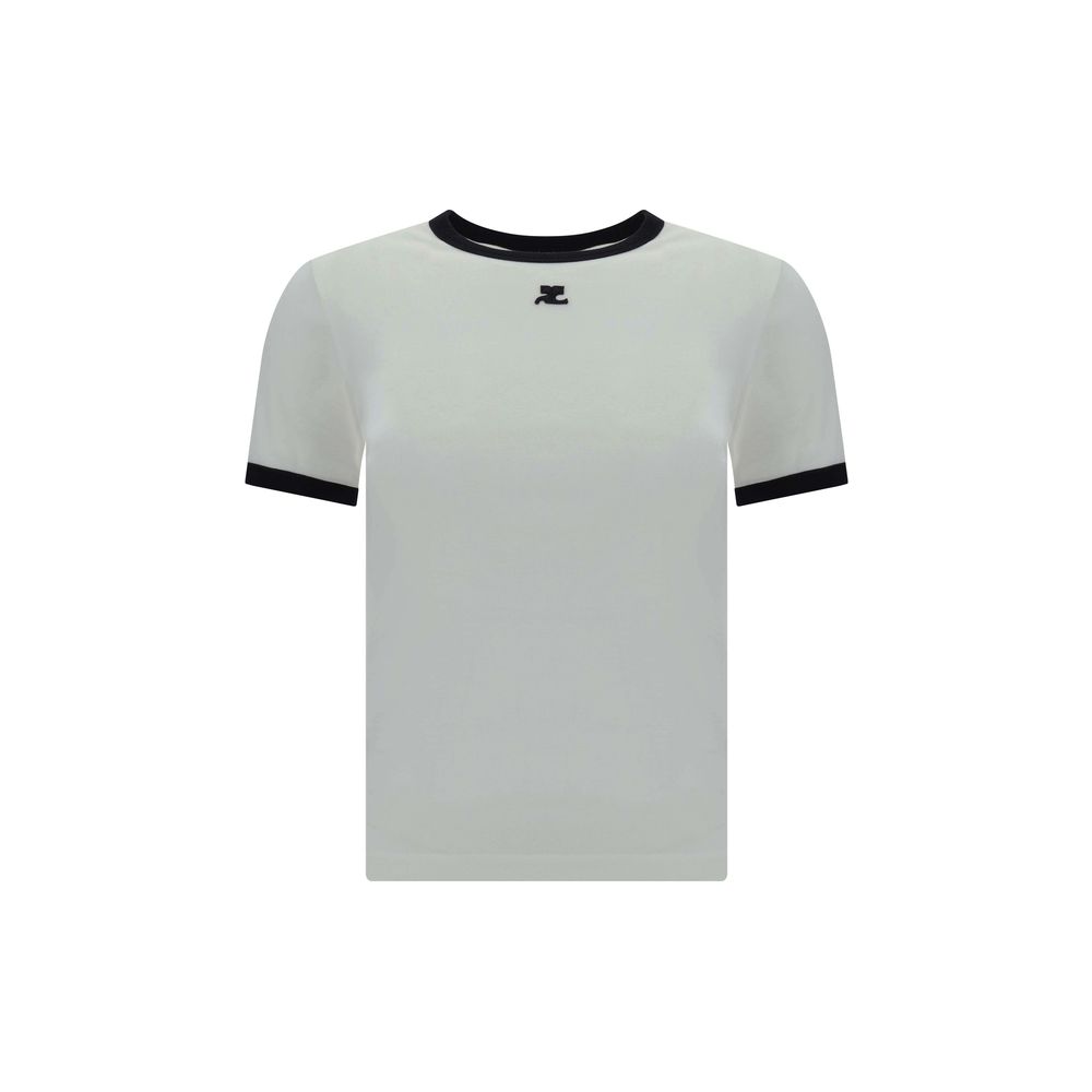 T-Shirt mit Courrèges-Logo
