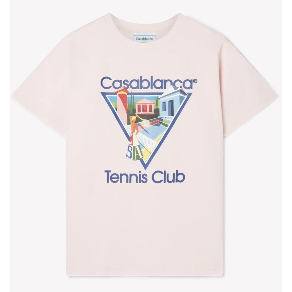 Rosa Baumwoll-T-Shirt von Casablanca