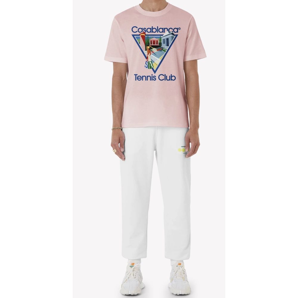Rosa Baumwoll-T-Shirt von Casablanca