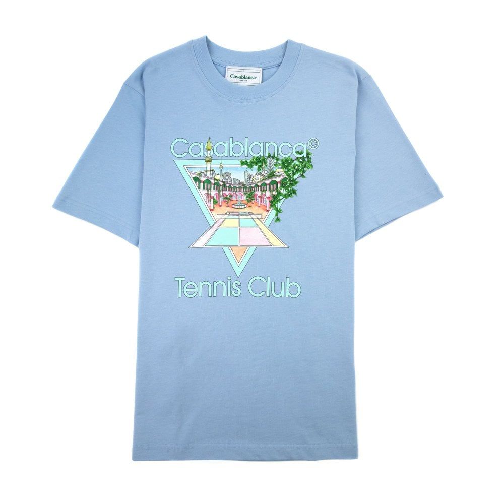 Casablanca Blaues Baumwoll-T-Shirt
