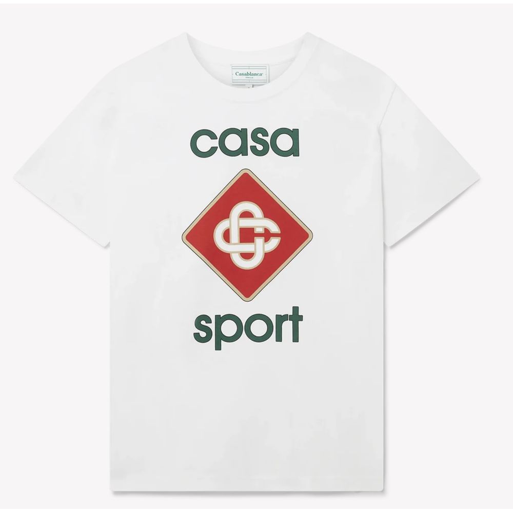Weißes Baumwoll-T-Shirt von Casablanca