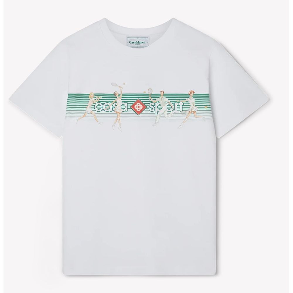 Weißes Baumwoll-T-Shirt von Casablanca