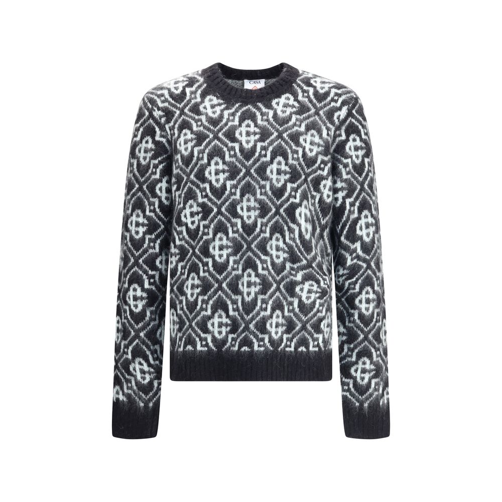 Rundhalspullover mit Casablanca-Monogramm