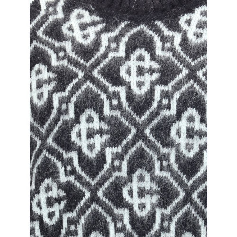 Rundhalspullover mit Casablanca-Monogramm