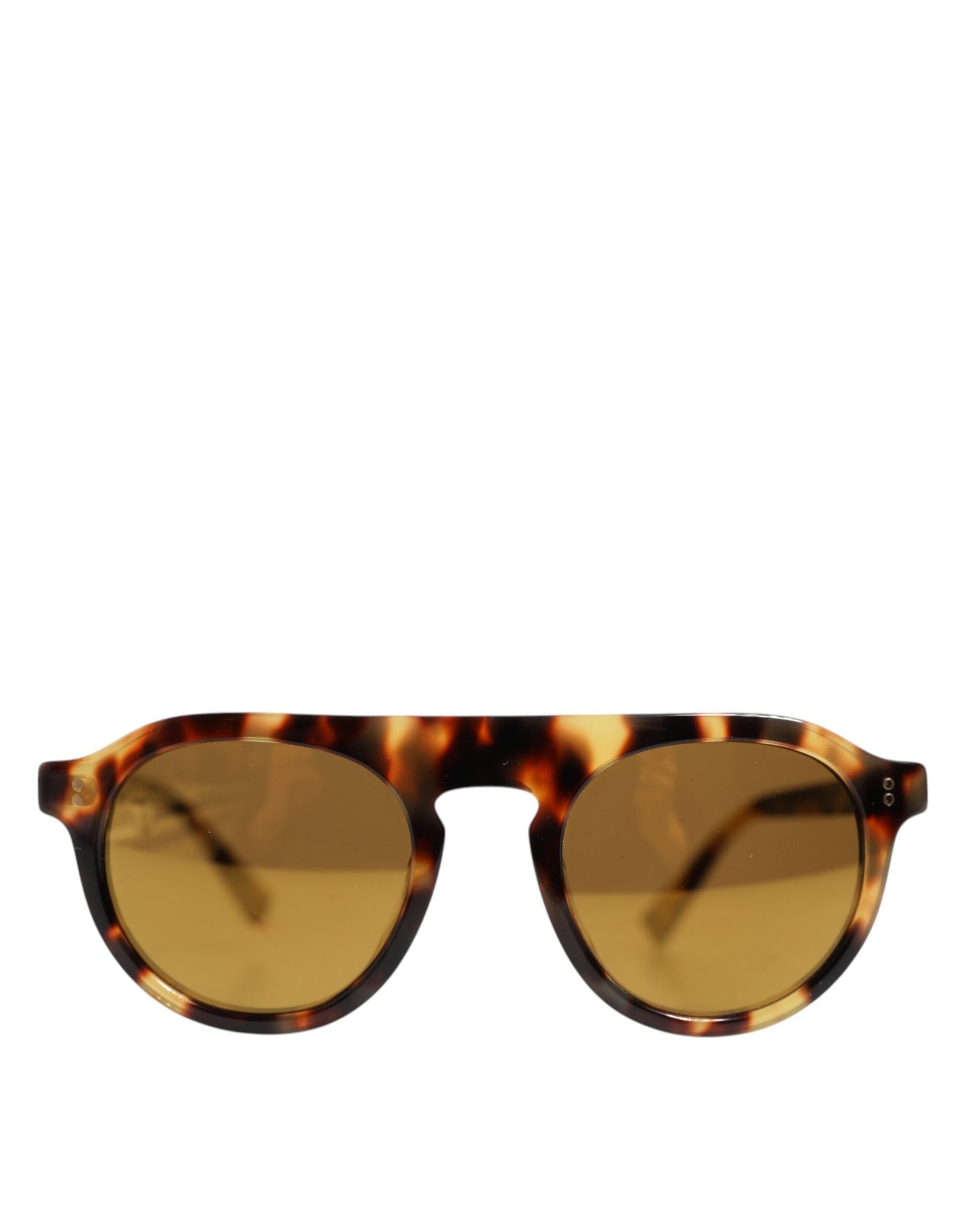 Dolce & Gabbana Brown Acetate Round Leopard Print Eyewear Sunglasses - Allority