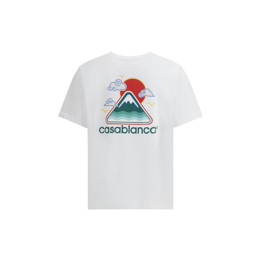 Casablanca Montagne OndulÉe T-Shirt mit Siebdruck