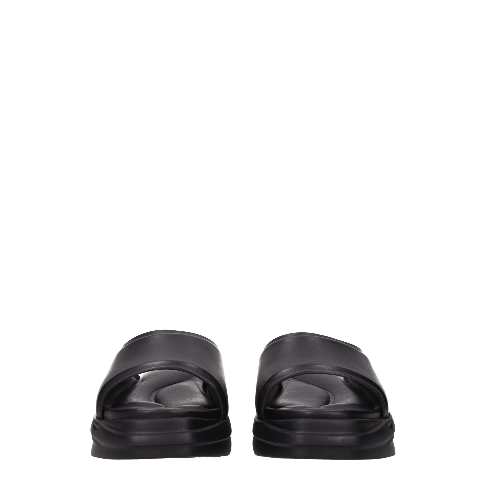 Alyx Schwarze Leder-Slipper-Sandalen