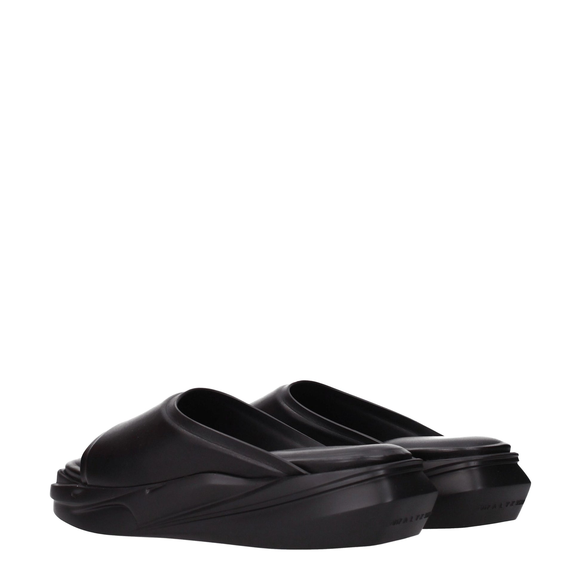 Alyx Schwarze Leder-Slipper-Sandalen