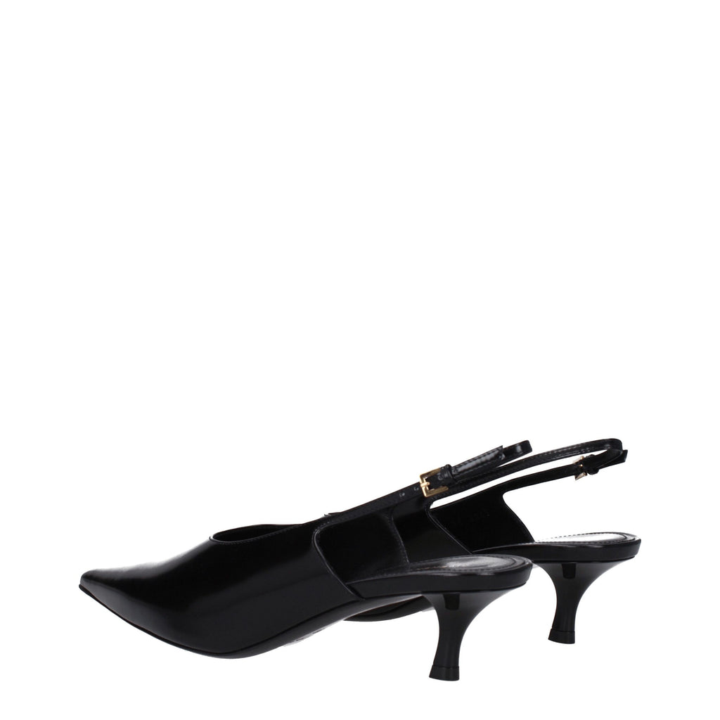 Givenchy Black Leather Mid Heel Pumps