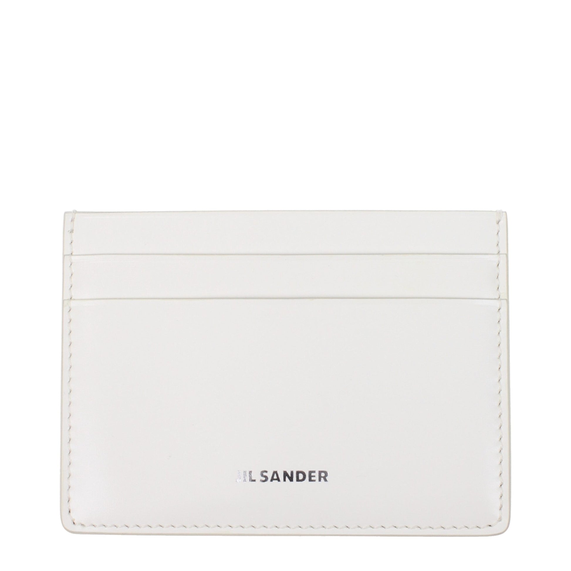 Jil Sander White Leather Cardholder