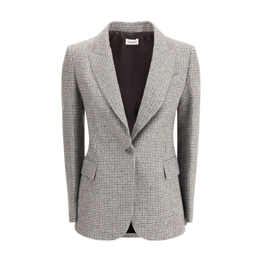 PAROSH Jacke mit Hahnentrittmuster