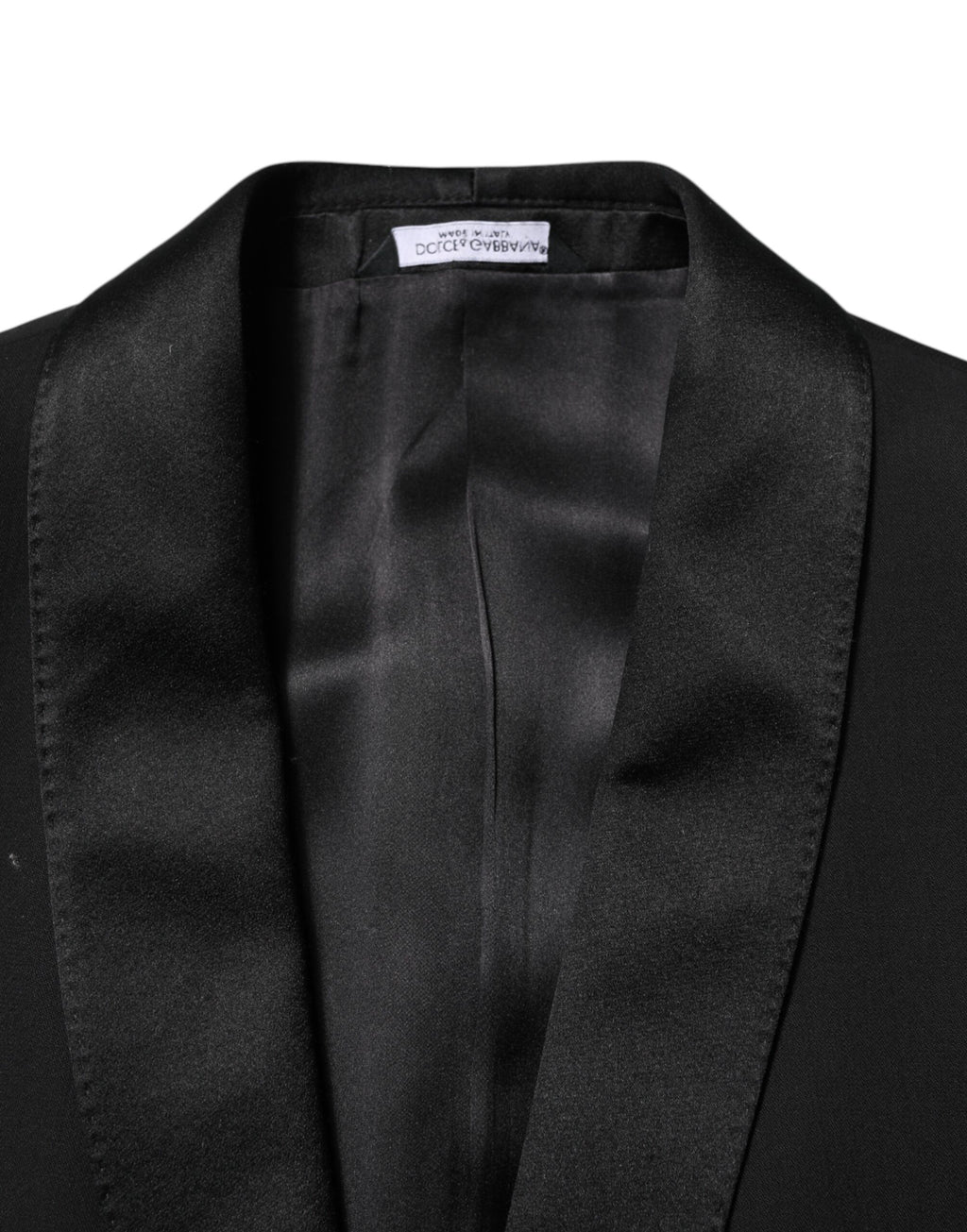 Dolce &amp; Gabbana – Dreiteiliger, einreihiger Anzug aus schwarzer Wolle