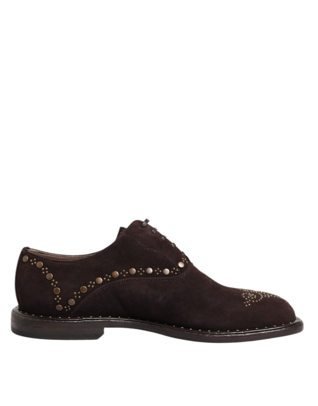 Dolce &amp; Gabbana – Elegante Oxford-Schnürschuhe aus braunem Samt