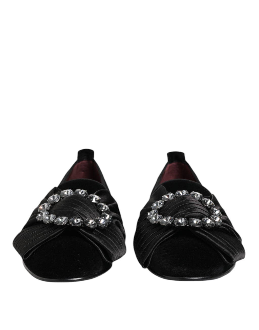 Dolce &amp; Gabbana – Schwarze VATICANO-Slipper mit Kristallband