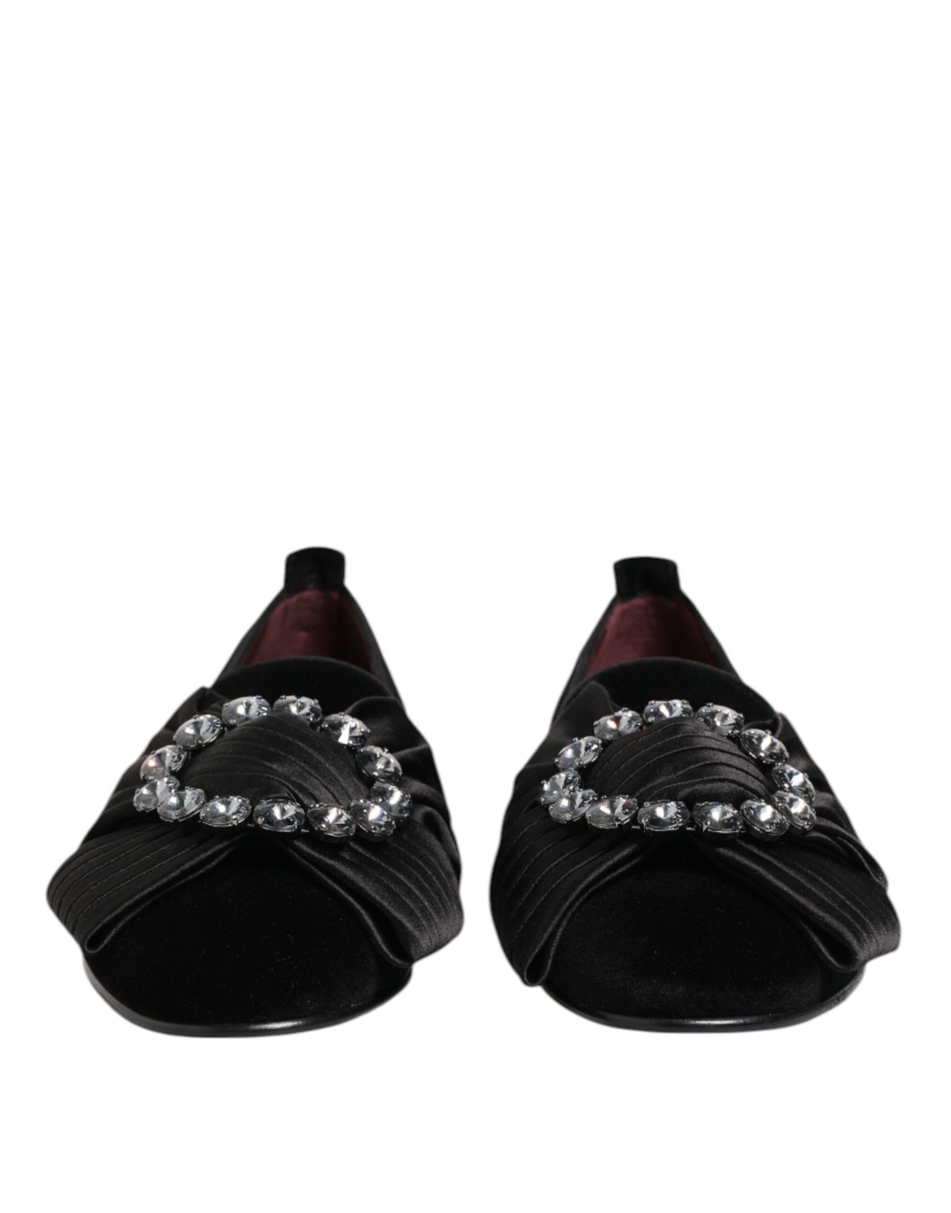 Dolce &amp; Gabbana – Schwarze VATICANO-Slipper mit Kristallband