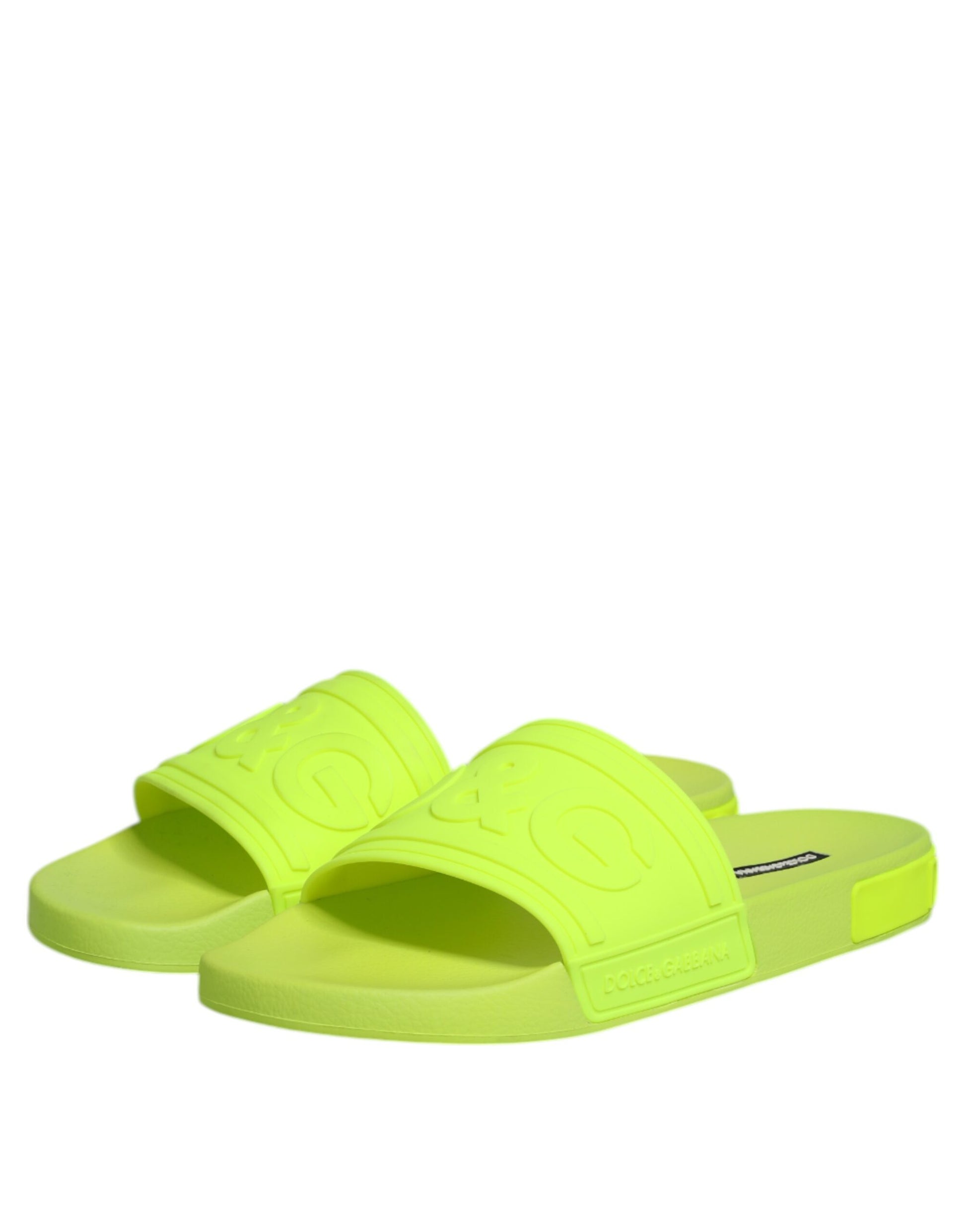 Dolce &amp; Gabbana Grüne Gummi-Sandalen, Strandschuhe