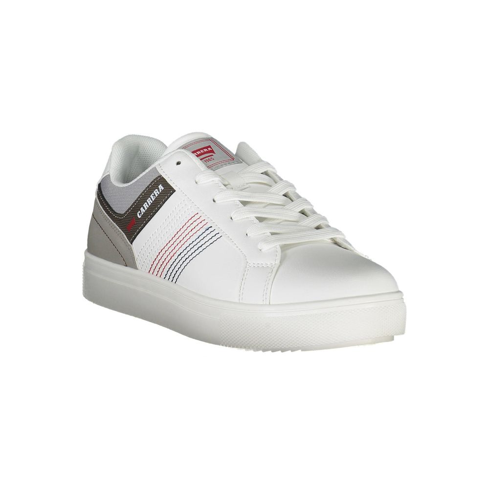 Carrera White Polyester Athletic Sneakers