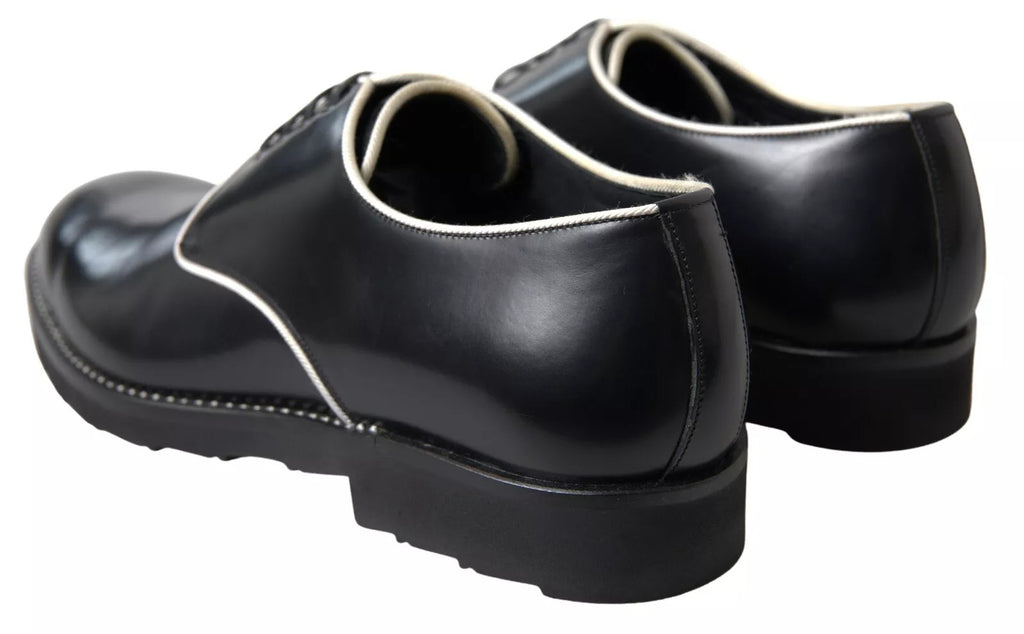 Dolce &amp; Gabbana – Formelle Abendschuhe aus schwarzem und weißem Leder