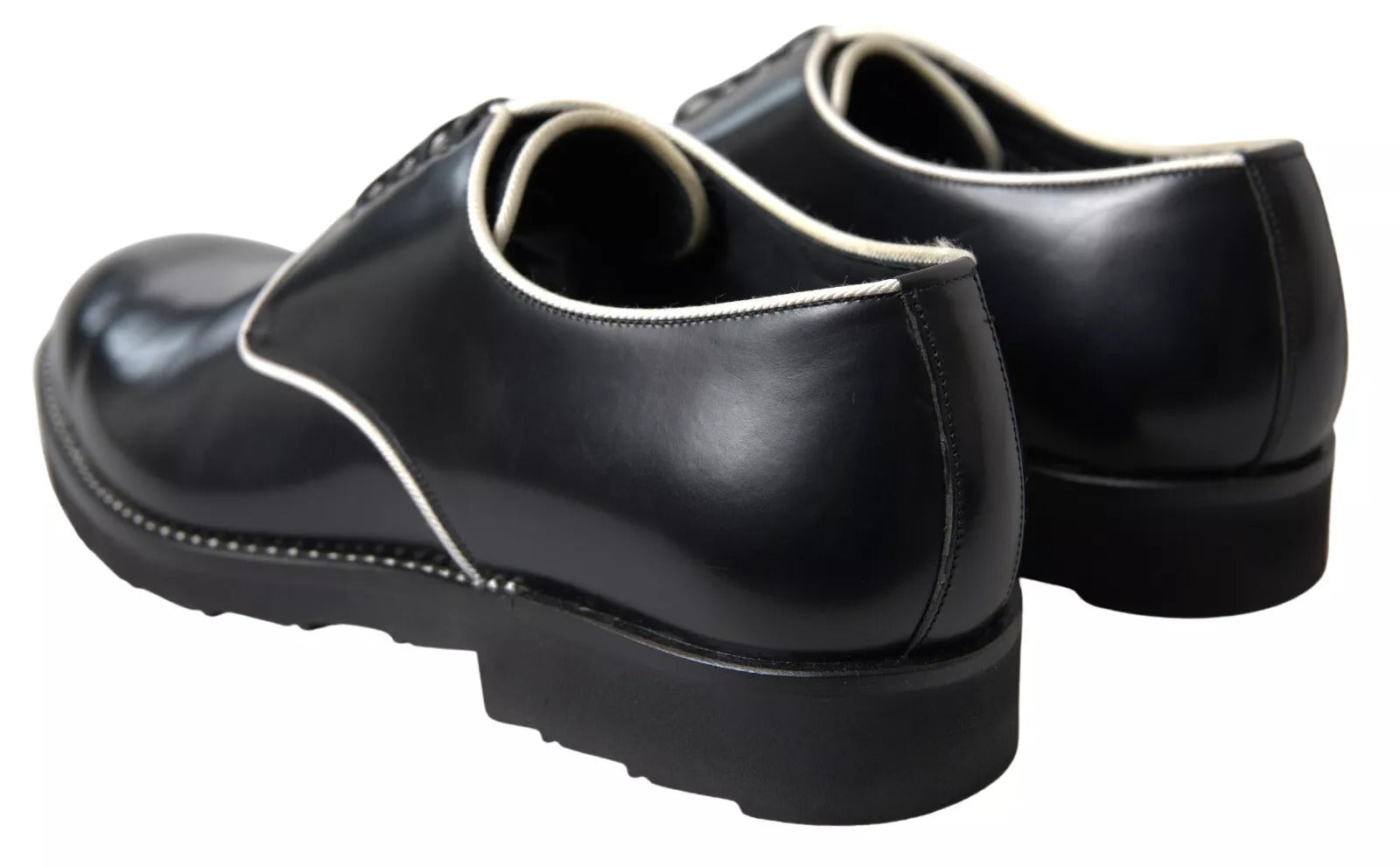 Dolce &amp; Gabbana – Formelle Abendschuhe aus schwarzem und weißem Leder