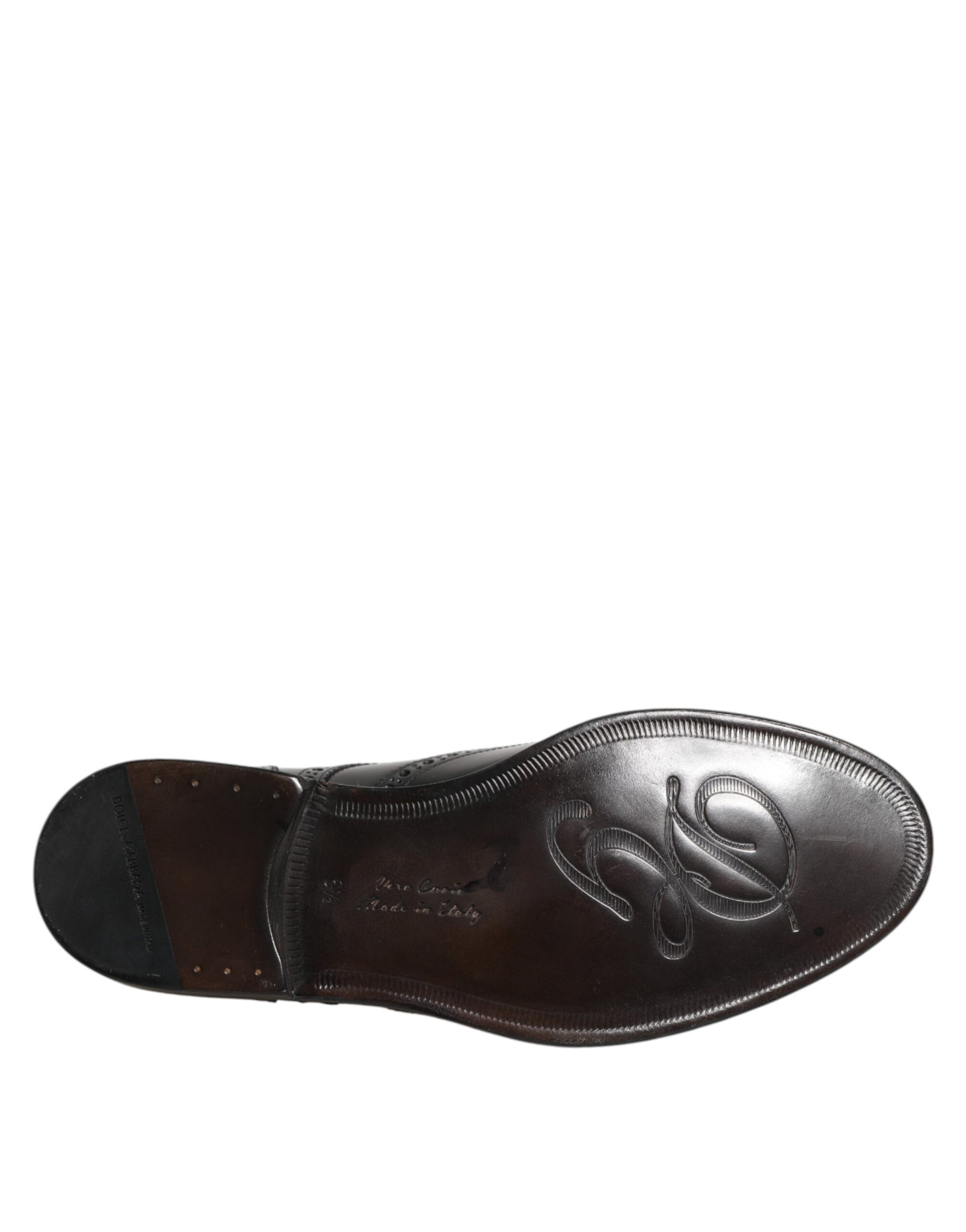 Dolce &amp; Gabbana – Formelle Derby-Schuhe aus schwarzem Leder mit Flügelkappe