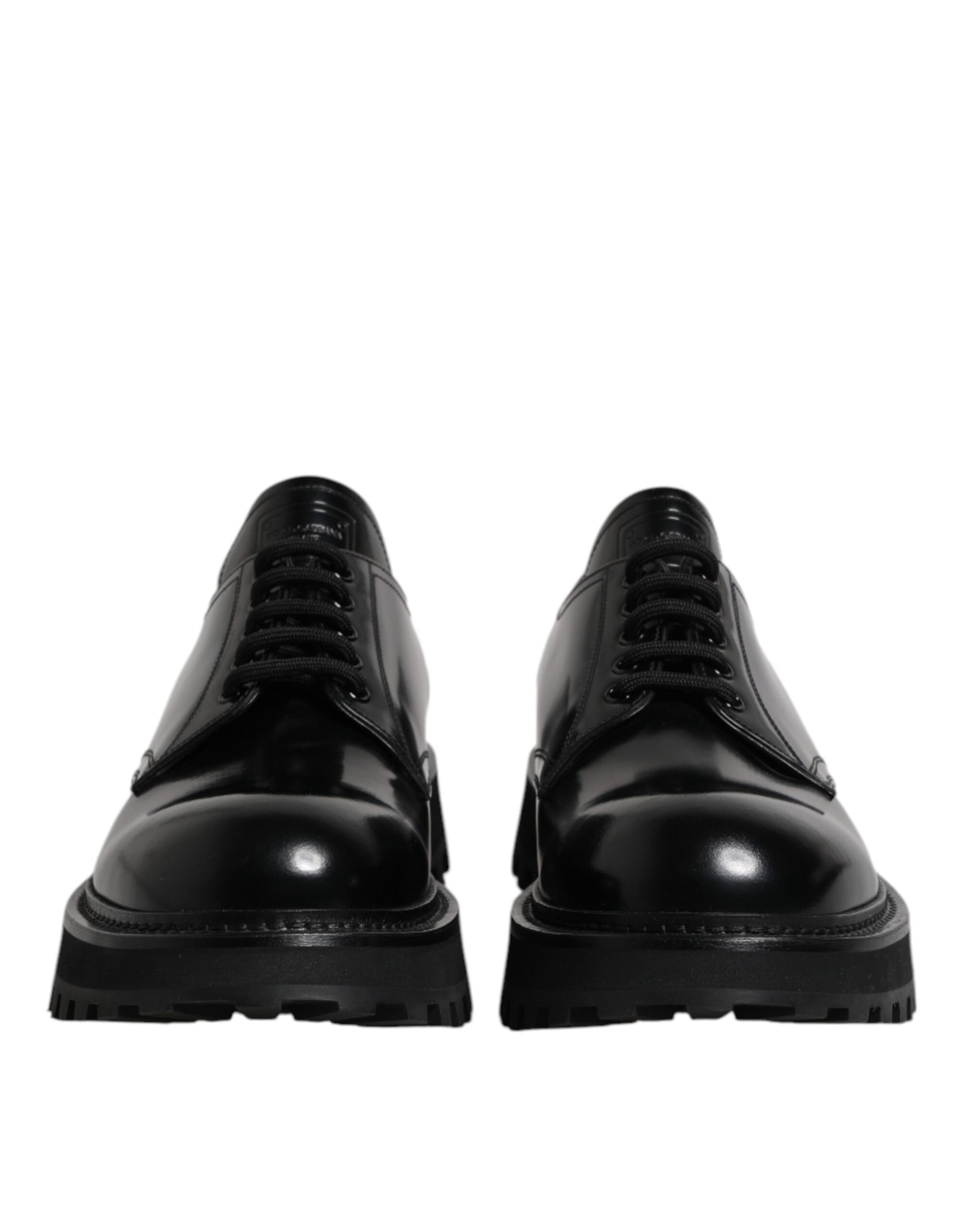 Dolce &amp; Gabbana – Trekking-Schnürschuhe aus schwarzem Leder
