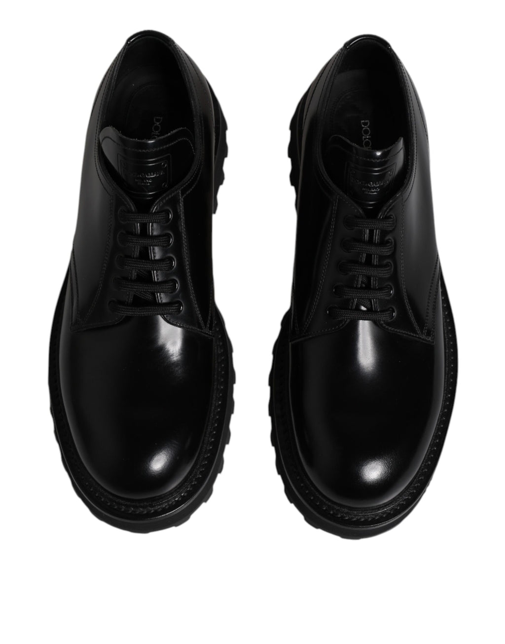 Dolce &amp; Gabbana – Trekking-Schnürschuhe aus schwarzem Leder