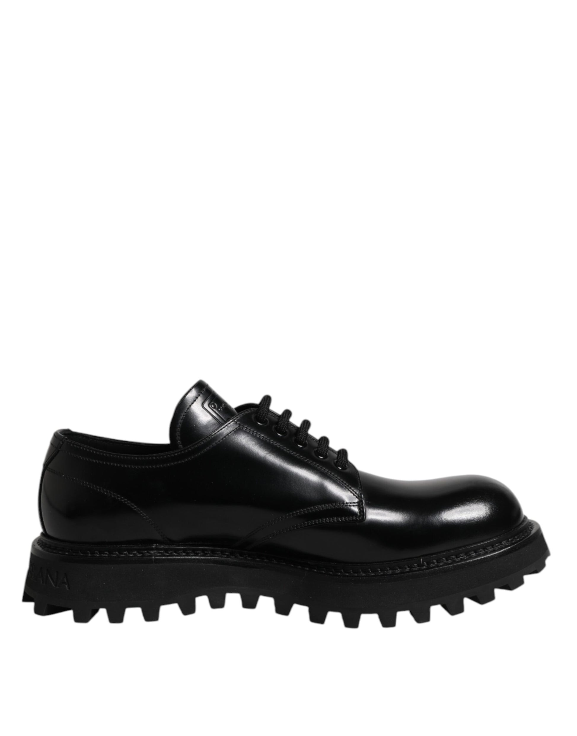 Dolce &amp; Gabbana – Trekking-Schnürschuhe aus schwarzem Leder