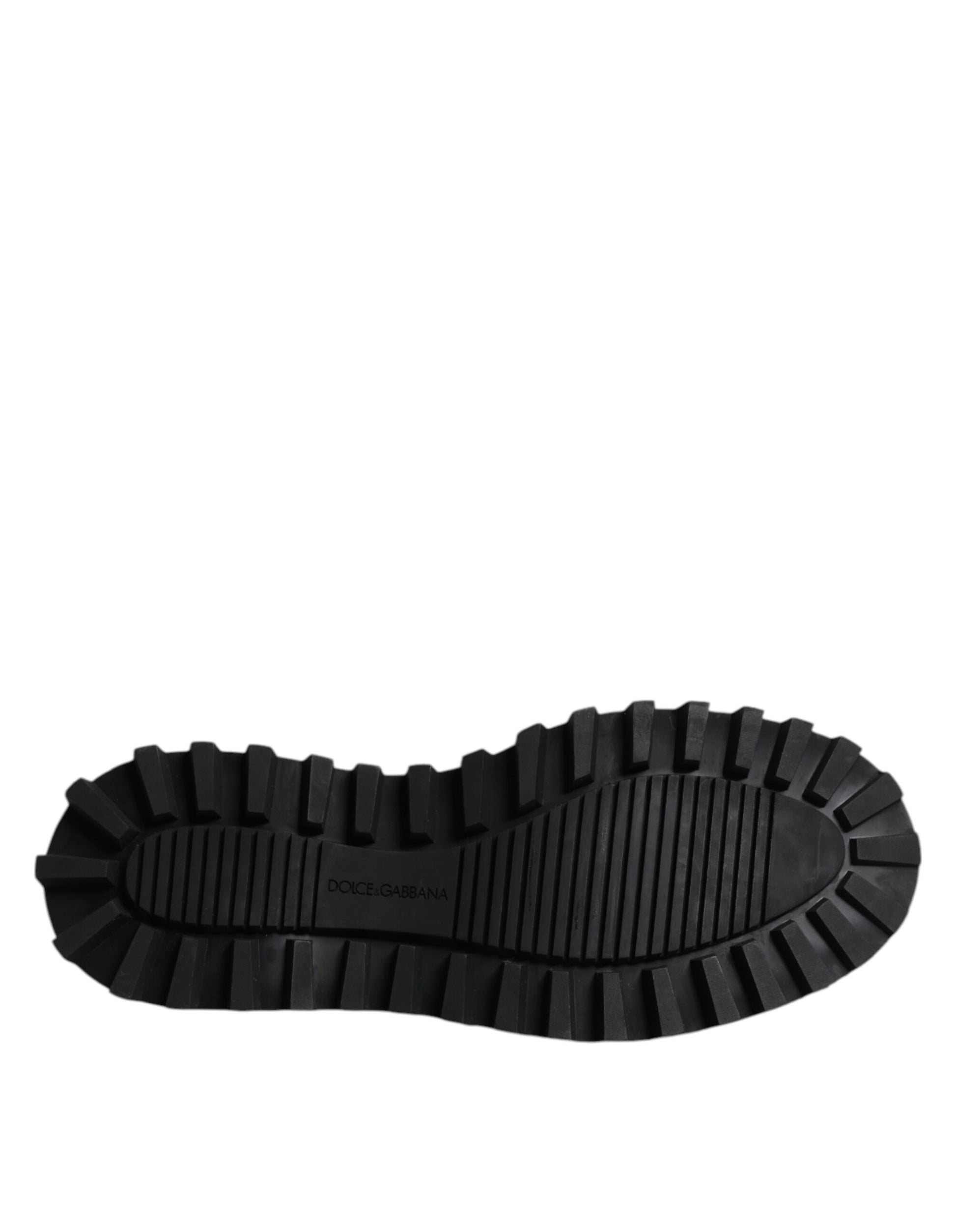 Dolce &amp; Gabbana – Trekking-Schnürschuhe aus schwarzem Leder