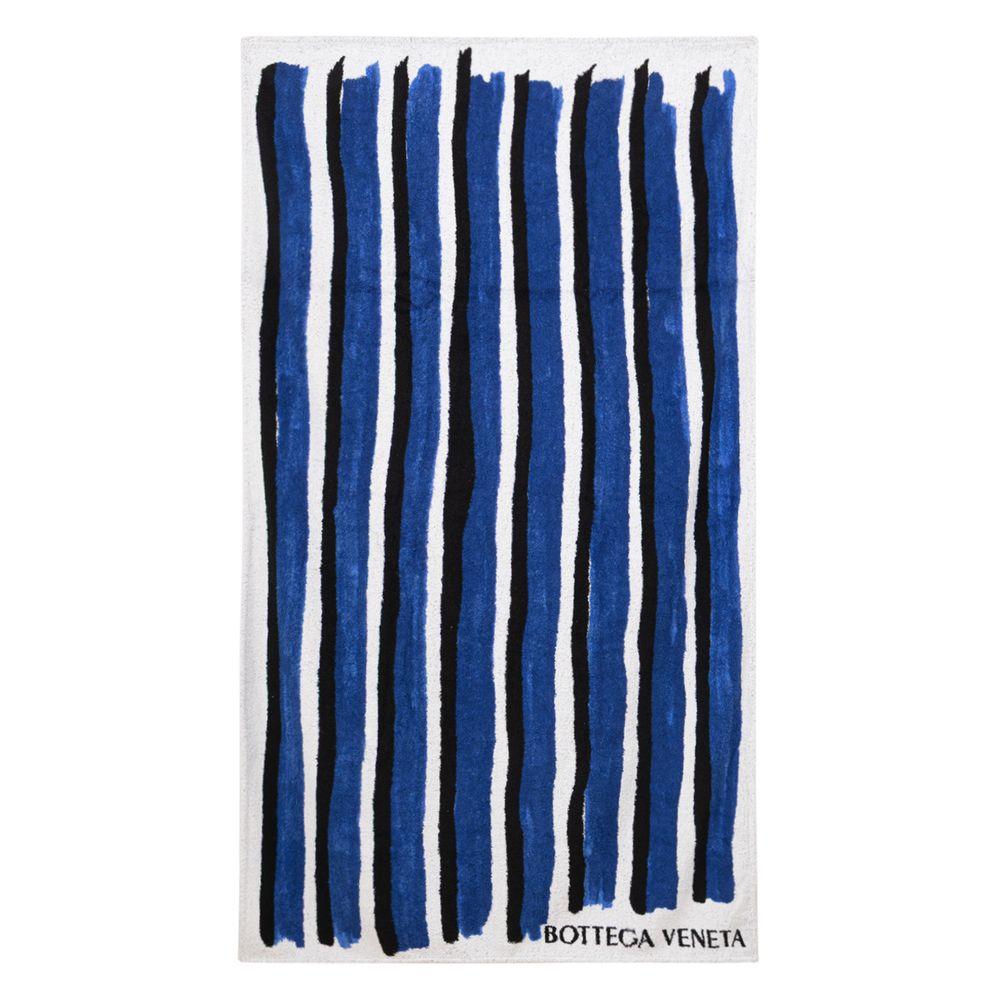 Bottega Veneta Blaues Strandtuch aus Baumwolle