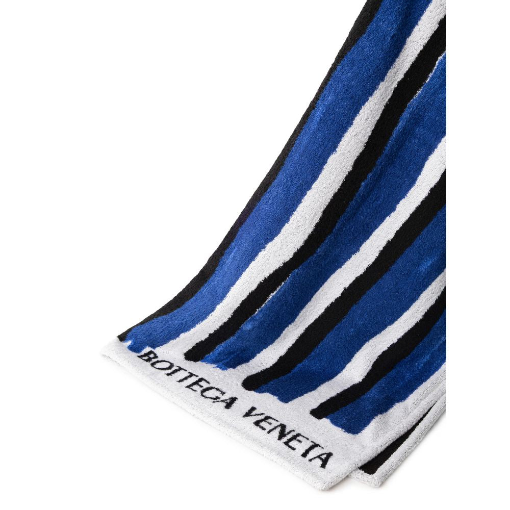 Bottega Veneta Blaues Strandtuch aus Baumwolle