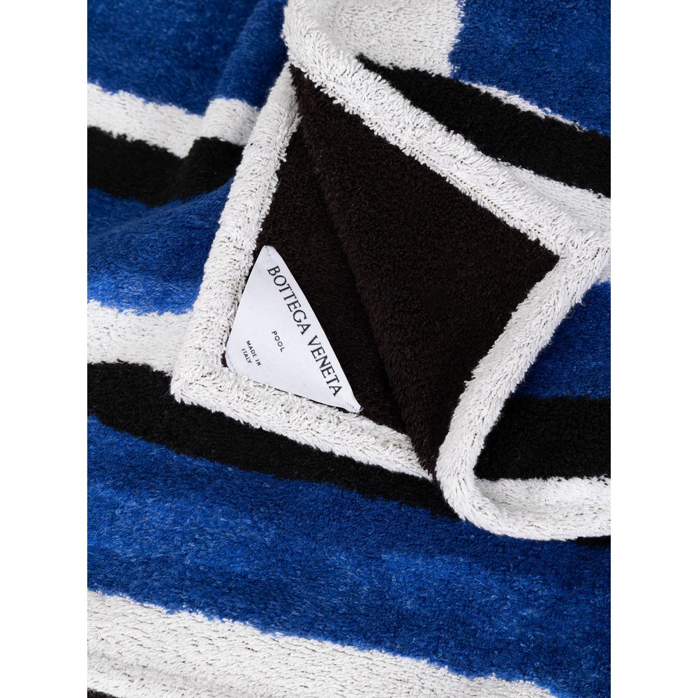 Bottega Veneta Blaues Strandtuch aus Baumwolle