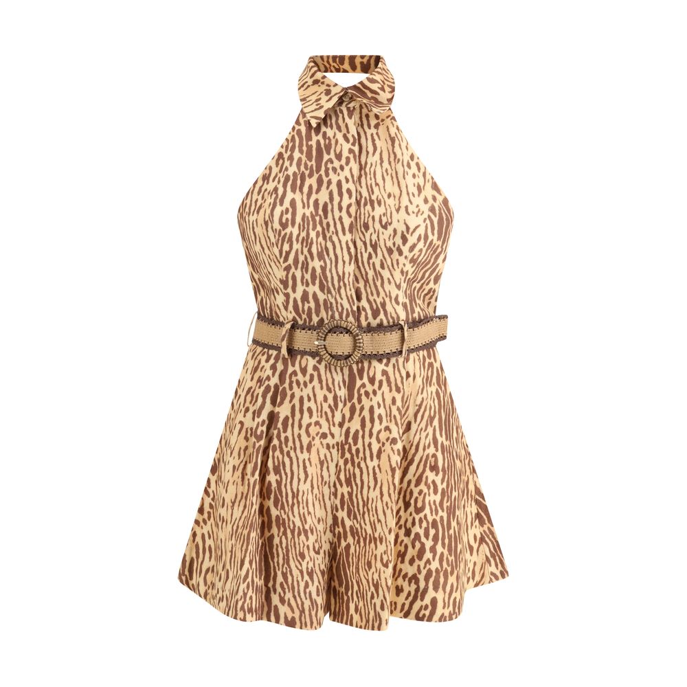 Zimmermann Leoparden-Kurzkleid