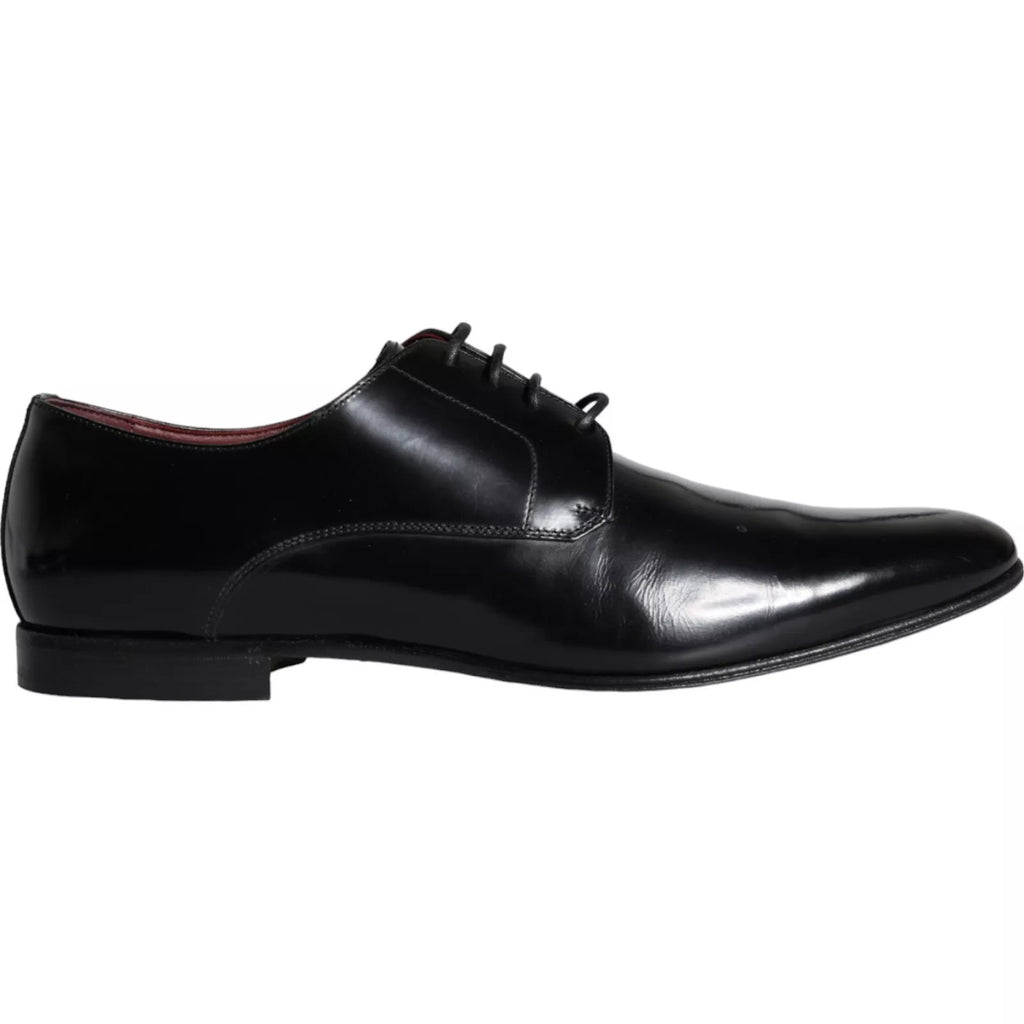 Dolce &amp; Gabbana – Derby-Schuhe aus schwarzem Kalbsleder
