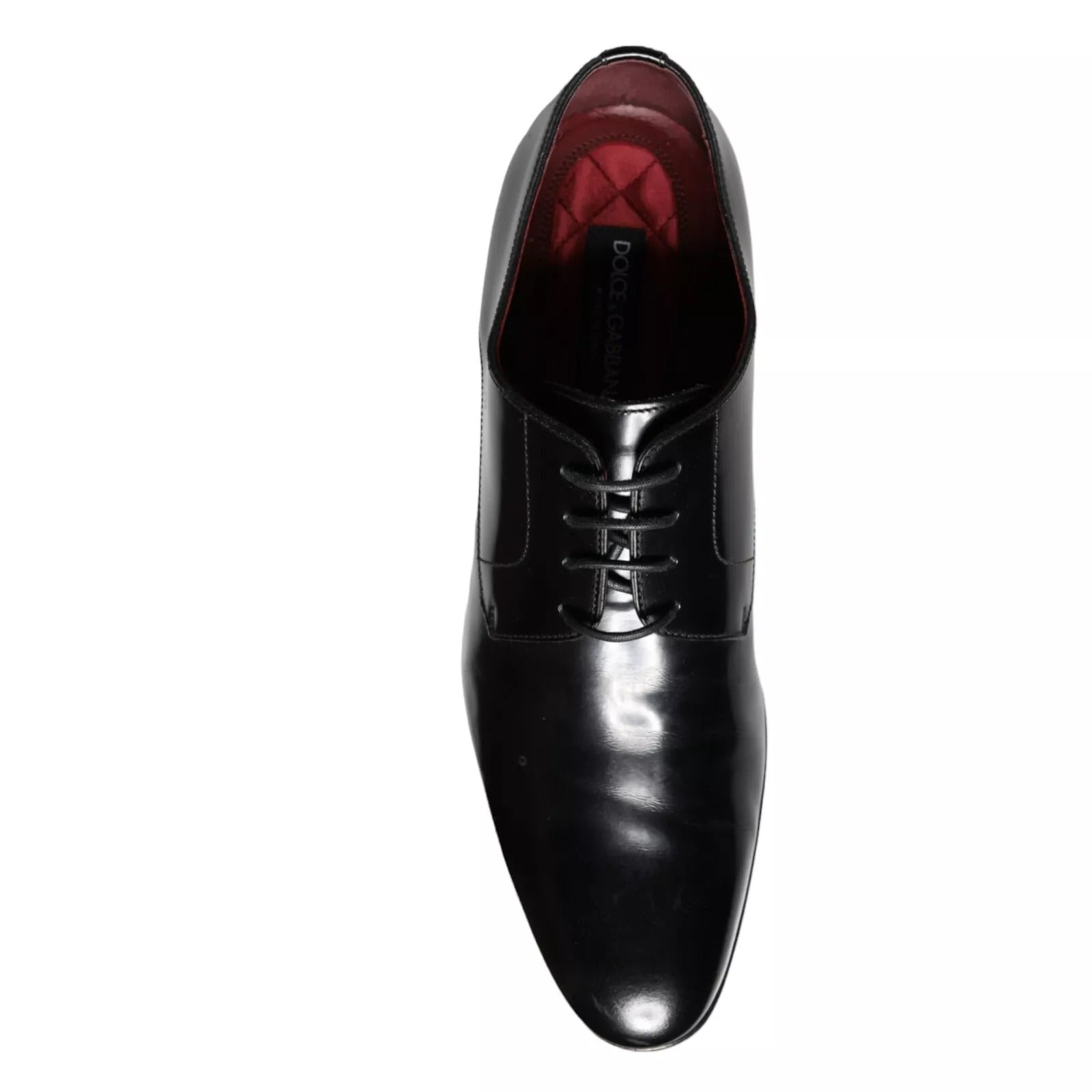 Dolce &amp; Gabbana – Derby-Schuhe aus schwarzem Kalbsleder