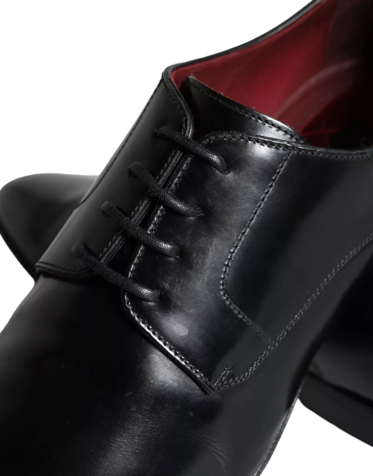 Dolce &amp; Gabbana – Derby-Schuhe aus schwarzem Kalbsleder