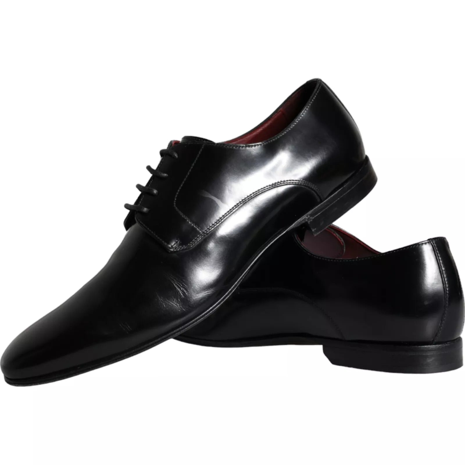 Dolce &amp; Gabbana – Derby-Schuhe aus schwarzem Kalbsleder