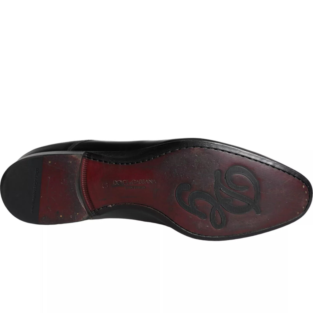 Dolce &amp; Gabbana – Derby-Schuhe aus schwarzem Kalbsleder