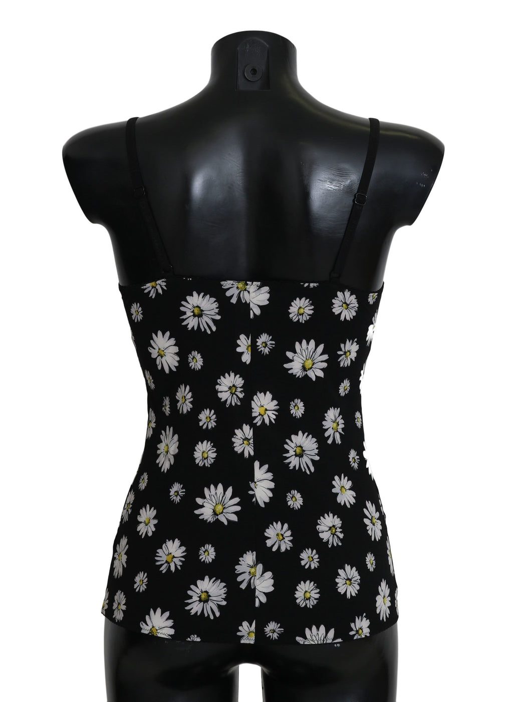 Dolce &amp; Gabbana – Elegantes schwarzes Chemise-Kleid aus geblümter Gänseblümchenspitze