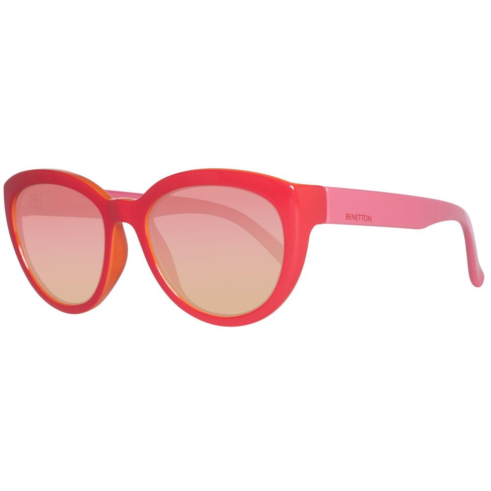 Benetton – Rote Sonnenbrille mit Spritzguss