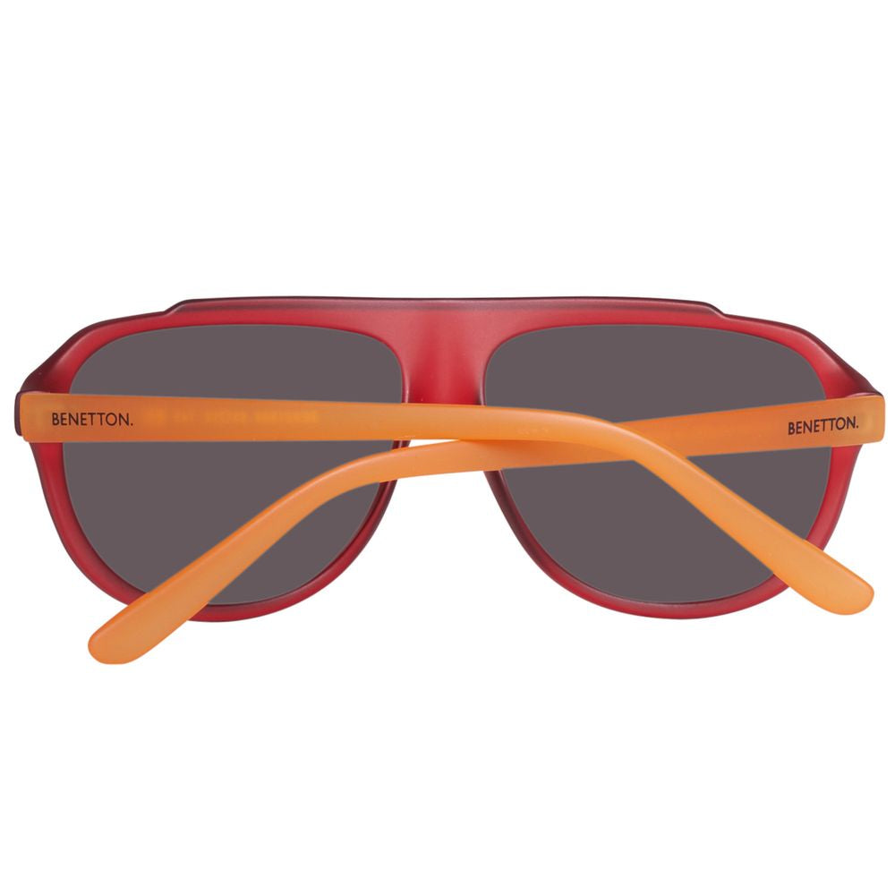 Benetton – Rote Sonnenbrille mit Spritzguss