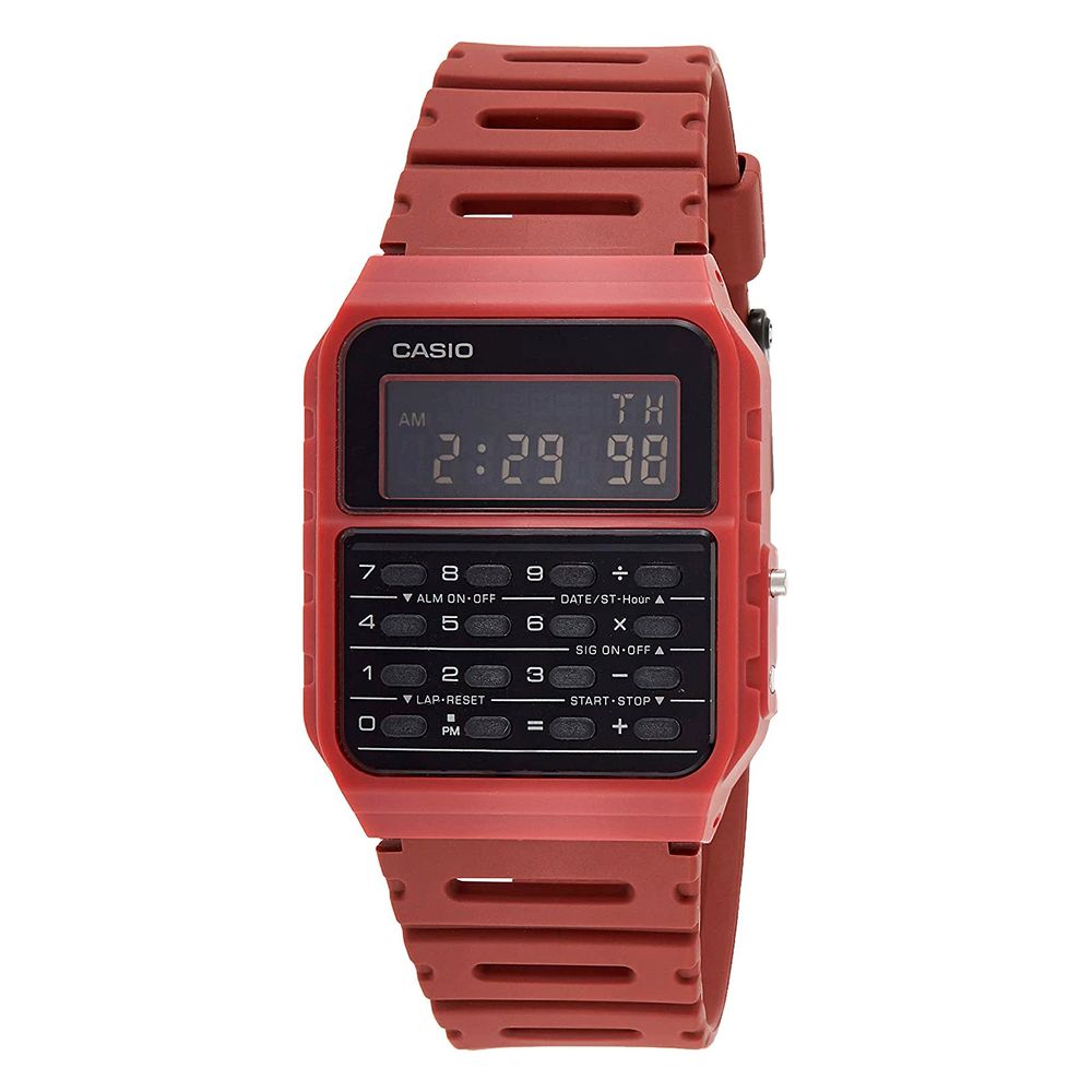 Casio-Armbanduhr aus rotem Kunstharz