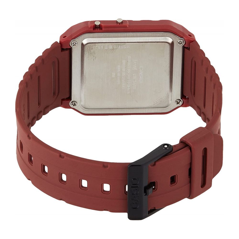 Casio-Armbanduhr aus rotem Kunstharz