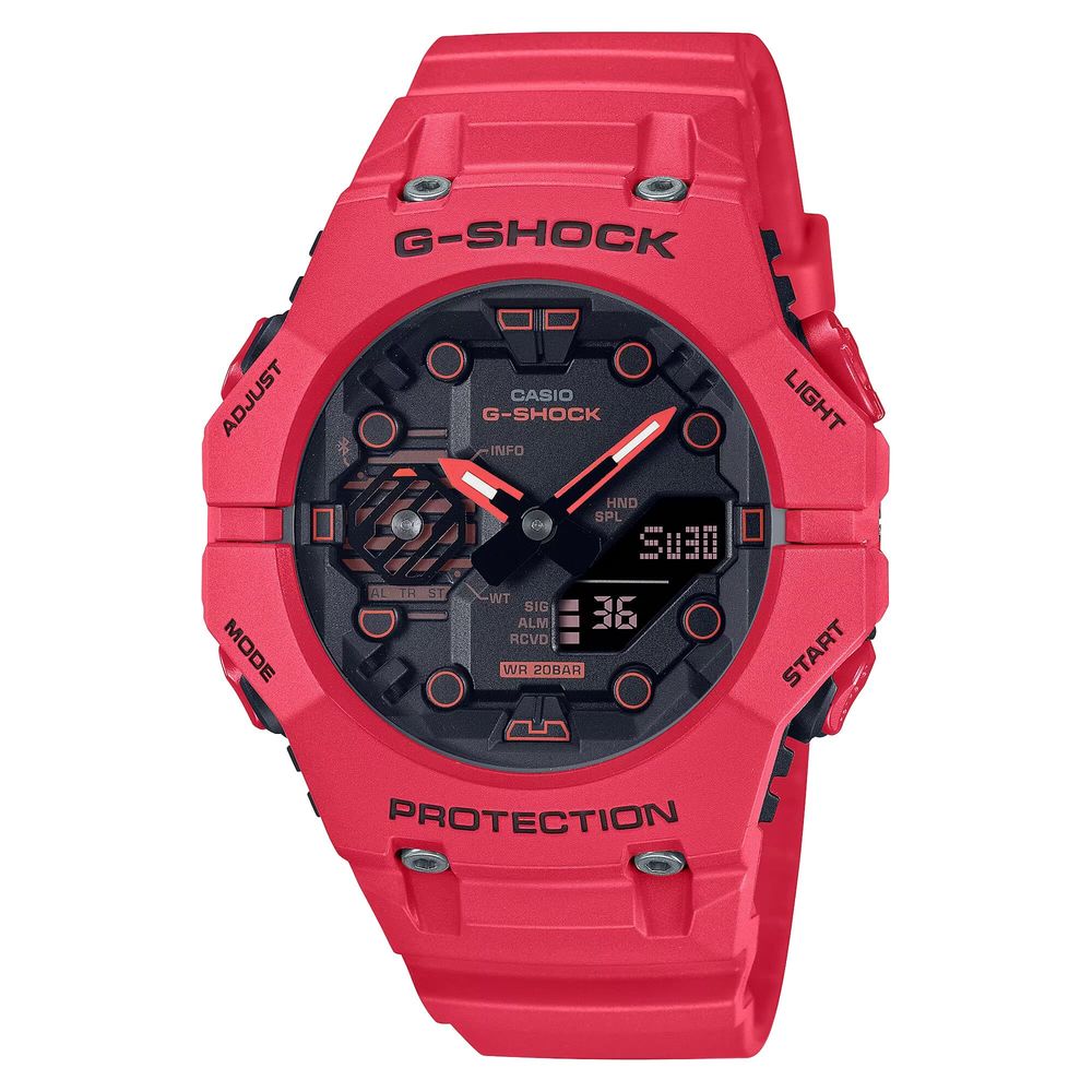 Casio-Armbanduhr aus rotem Kunstharz
